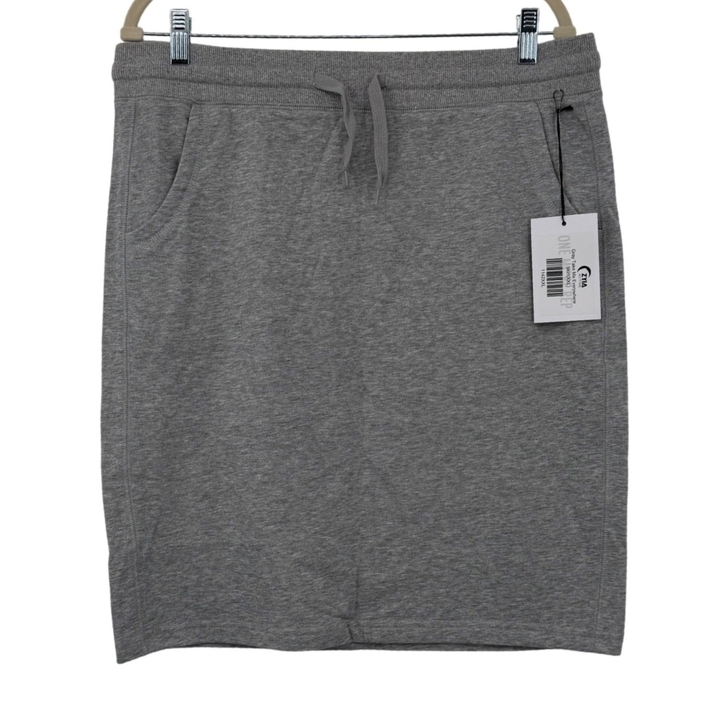 Zyia Active Take Me Everywhere Skirt Women XXL Gray Heather Drawstring Athletic